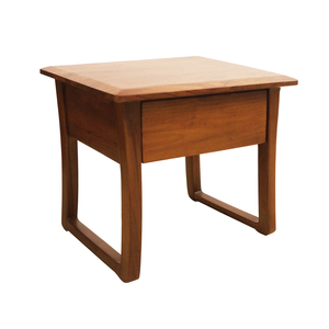 Table de chevet moderne et élégante à 3 tiroirs en teck Fonction de rangement de luxe de style traditionnel européen pour la chambre et le salon - Product Image 3