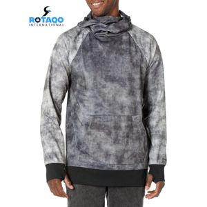 <b>Mens</b> Hoodies Patchwork Pullover <b>Fleece</b> Color Block Long Sleeve Sweatshirts Casual Tops with Pocket - Product Image 1