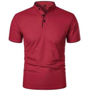 Camisetas de manga corta de verano de alta calidad para hombre, estampado personalizado, colores sólidos, cuello levantado para polos - Product Image 5