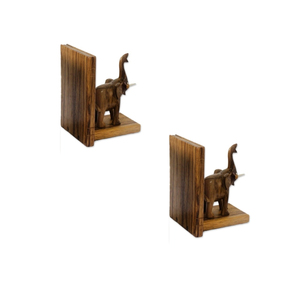 OEM personnalisé de haute qualité serre-livres en bois de récupération fabriqués à la main au design moderne supports en bois pour la maison accessoires décoratifs - Product Image 5