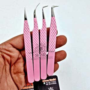 Customizable Colors Non-Slip Anti-Magnetic Stainless Steel Eyelash Extension Tweezers 10mm Length Volume <b>Isolation</b> Tips for - Product Image 6