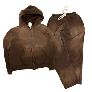 Vêtements décontractés pour hommes Survêtement délavé à l'acide de qualité supérieure anti-rides entièrement personnalisé pour hommes Survêtement délavé à l'acide léger - Product Image 6