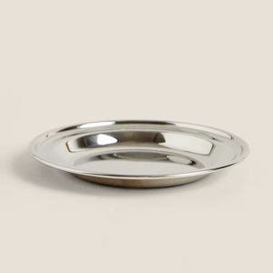 Assiette en acier inoxydable Europe Assiette à dîner en métal Europe Assiette en acier inoxydable durable Assiette de service pour hôtel et restaurant - Product Image 1