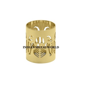 New Vintage Design <b>Wedding</b> and Parties Table <b>Top</b> Decorative Napkin Holder Handmade Gold Color Metal Napkin Ring At Lowest Price - Product Image 3
