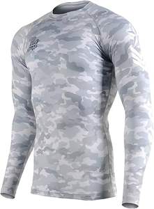 Rashguard de grappling MMA BJJ personnalisé imprimé par transfert thermique, t-shirt de compression pour hommes, OEM, manches longues, tissu 220g, automatisé - Product Image 6
