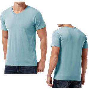 Transpirable Nuevo diseño Color sólido Tela cómoda hecha Camisetas para hombres Hip Hop Camiseta de manga corta - Product Image 4