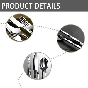 Ensemble de couverts en argent de qualité supérieure avec poignée de créateur Couverts élégants en acier inoxydable pour salle à manger de luxe Mariage Maison Restaurant Utilisation - Product Image 4