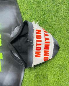 Sudaderas con Capucha para Hombre, Estilo Desgastado, con Estampado, 100% Algodón, Felpa Francesa, Cómodas, Talla Grande, con Parches - Product Image 4