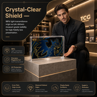 Boîtier de protection en acrylique transparent poli pour cartes de collection, vitrine de rangement pour TCG Elite Trainer Box, présentoir de vente au détail personnalisé