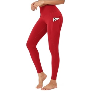 Leggings de Mujer con Cordón de Secado Rápido, Diseño Nuevo, Color Único, Cintura Alta, Pantalones de Yoga, Estilo Casual, Económicos, con Logotipo Personalizado - Product Image 5