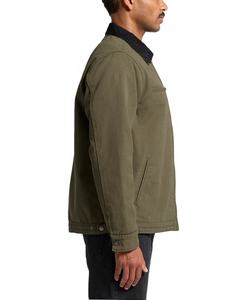 Veste de travail en toile de canard épaisse délavée sur mesure, avec fermeture à boucle de pompier, pour homme, broderie vintage, coupe ample, denim pour le printemps - Product Image 3