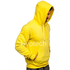K_T Sólido personalizado canguro bolsillos sudaderas con capucha de alta calidad 100% algodón poliéster - Product Image 4