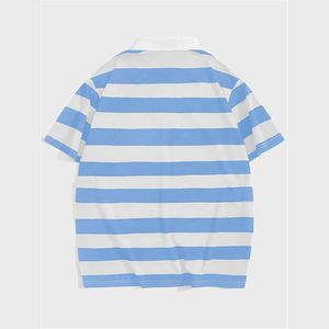 Polo transpirable a rayas para hombre, Polo informal de manga corta, polo al por mayor, polo con logotipo personalizado, perfecto para minoristas de moda - Product Image 2