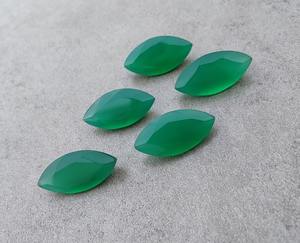 พลอยโมราสีเขียวธรรมชาติตัดขนาด4x6มม. ถึง20x30มม. พลอยหลวมด้านหลังแบนสำหรับทำเครื่องประดับสร้อยข้อมือทำมือ - Product Image 5