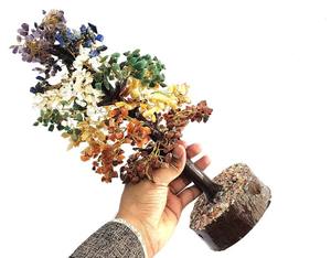 Árbol de Piedras Preciosas Portátil Hecho a Mano al por Mayor, Siete Chakras, 1000 Chips, Reiki, Equilibrio de Chakras, Meditación, Arte, Coleccionable, Mascota - Product Image 1