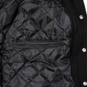 Chaquetas Letterman de Béisbol Personalizadas al por Mayor de Buena Calidad, Abrigo de Invierno de Lana con Mangas de Cuero, Chaqueta Bomber Universitaria para Hombre - Product Image 6