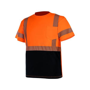 Custom Made O Neck Good Quality Men's <b>High</b> Visibility Short Sleeve Reflective Ringer afety Hi <b>Vis</b> <b>T</b> <b>Shirt</b> Work Wear <b>T</b> <b>Shirts</b> - Product Image 3