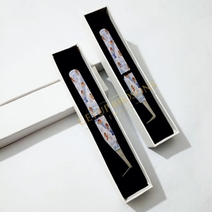 Meilleures pinces à épiler pour cils GETUP BROSONS IMPEX GBI-EET 10 mm en acier inoxydable avec revêtement en papier toile d'araignée et pointe en fibre lisse - Product Image 4