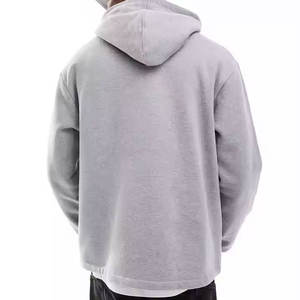 Sudadera con Capucha Extra Grande para Hombre, Diseño Personalizado, Transpirable, con Patrón Sólido, Sudadera de Invierno 100% Algodón Orgánico, Superventas - Product Image 3