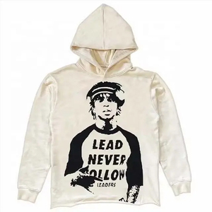 100% algodón sudaderas con capucha de talla grande transpirable personalizado serigrafía sudaderas con capucha al por mayor personalizado serigrafía térmica Sudadera con capucha - Product Image 1