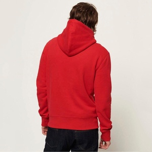 Sudadera con capucha roja para hombre, sudadera informal de manga larga con bolsillo frontal, capucha con cordón, ropa informal de algodón suave, Top con capucha - Product Image 2
