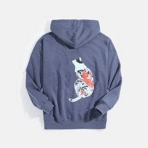 Ropa de calle personalizada 2024, ropa deportiva, Jersey térmico de manga larga, sudaderas con capucha estampadas de algodón para hombres - Product Image 2