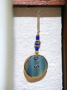 Ojo Turco DAFNI de 11 CM, Hecho a Mano, con Relieve, Magnético, de Vidrio, Decoración Tradicional para Pared - Product Image 3