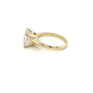 Anillo solitario de cesta fina de oro amarillo de 14 quilates 2.01CT VS1 corte princesa VS1 anillo de propuesta de diamante cultivado en laboratorio regalo de boda para amantes - Product Image 5
