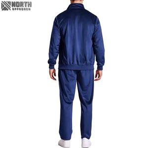 Combinaison de sport décontractée pour hommes personnalisée col montant pull à manches longues et pantalon de survêtement ensemble pull-over deux pièces pour hommes de remise en forme - Product Image 2