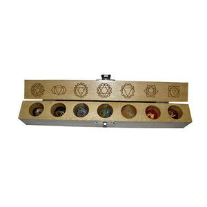 7-Chakra sánscrito pirámides piedra conjunto curación cristal piedra preciosa ágata Feng Shui Chakra piedras caja de regalo conjunto mascota estilo Fengshui - Product Image 5