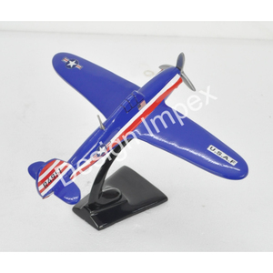 โมเดลเครื่องบินโลหะสีน้ำเงินสำเร็จรูปหรูหราเครื่องบินของเล่นสำหรับเครื่องบินของขวัญและของตกแต่ง - Product Image 4