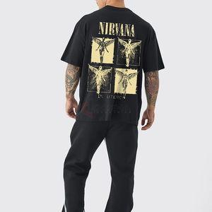 Haute qualité hommes surdimensionné T-Shirt en gros lourd 100% coton Vintage graphique DTG impression numérique personnalisé Streetwear T-Shirt - Product Image 4