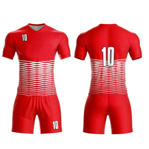 100% poliéster sublimación deporte fútbol Jersey asequible al por mayor hombres equipo de fútbol conjunto - Product Image 2