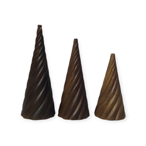 Arbre de Noël antique vintage de style américain bois de manguier brun naturel de haute qualité décor festif de vacances fini à la main - Product Image 3