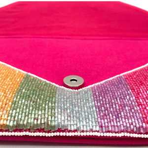 vLemon Beaded <b>Bag</b>, Purse Lemon Beaded Lemon <b>Clutch</b>, Yellow Lemon Summer Vacation Purse, Unique <b>White</b> Beaded <b>Clutch</b> Lemon - Product Image 6