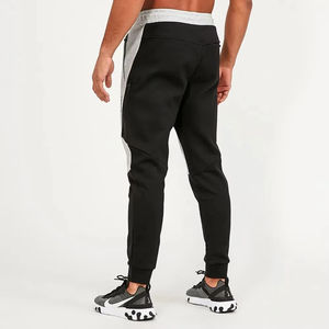 Pantalon de survêtement Slim Fit de qualité supérieure Panneau gris chiné Joggers Chevilles côtelées Poches zippées Casual Drawstring Gym Workout - Product Image 2