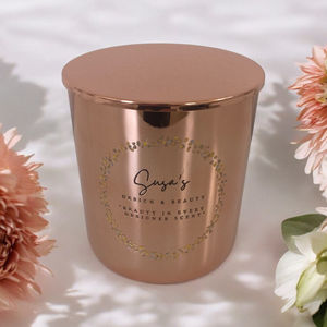 Bocaux à bougies en cuivre martelé vides personnalisés en gros Récipient rond pour la fabrication de bougies en cire de soja uniques avec gravure personnalisée - Product Image 6