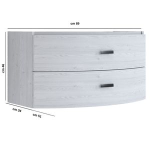 Gineva modello mobile bagno lavello bianco larice con due cassetti dimensioni 91,5x51 xh47 Cm - Product Image 2