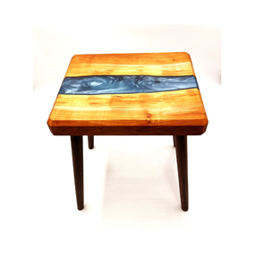 Taburete de madera y resina de nuevo diseñador moderno, sala de estar alto para taburete de madera de soporte, demanda personalizada decorativa - Product Image 6