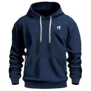 Sweats à capuche pour hommes personnalisés avec logo 2025, 100% coton, motif uni, léger, écologique, doublé, vêtements décontractés en gros - Product Image 1