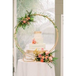 Présentoir à gâteaux en métal personnalisé de grande taille Présentoir à gâteaux décoratif de fête de fantaisie de forme ronde Fournitures de style européen - Product Image 2