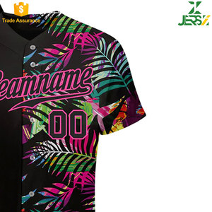 High Quality Unisex Customized Logo Printed Heat-Transfer Breathable Quick Dry <b>Baseball</b> Uniform <b>Set</b> Polyester/Cotton Jersey - Product Image 5