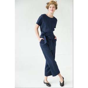 Elegant Solid Belt Style Plus Size Tooling Wholesale Club Female V-neck Casual <b>Jumpsuit</b> for <b>Women</b> - Product Image 2