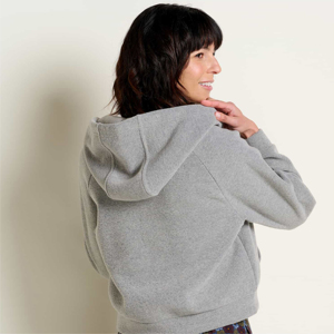 Sweat à capuche unisexe personnalisable en polaire à fermeture éclair intégrale, séchage rapide, design hiver durable, logo brodé, pour femme - Product Image 3