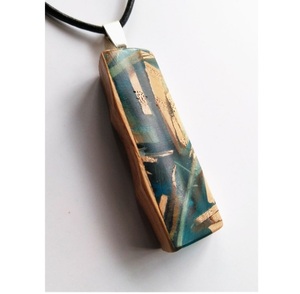 Colgante de madera y resina de diseño de lujo a precio mayorista, collares de resina a la moda para mujer, sin cuello de la mejor calidad para joyería - Product Image 1