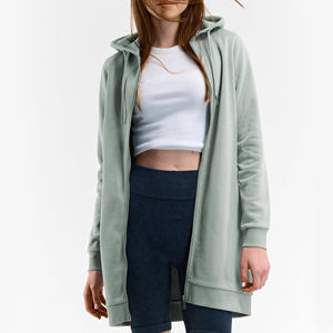 Sudadera con capucha Streetgrace OEM Longline para mujer con estilo de Jersey de ajuste extendido con impresión personalizada y marca privada Gymwear - Product Image 4