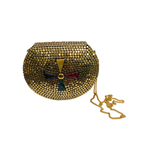 Bolsos de tela de terciopelo de diseño versátil para mujer con paños de ambroidry de piedra dorada y multicolor Nuevo diseño con bolsos de dama Ambrodry - Product Image 2