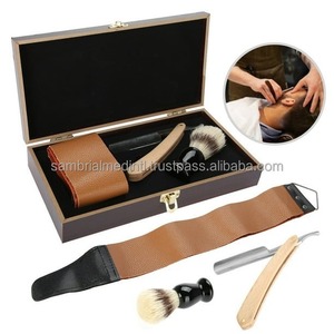 Gran oferta, juego de regalo para hombres jóvenes y maduros, Kit de maquinilla de afeitar de peluquero de 3 piezas para el cuidado de la barba, caja de regalo de afeitado perfecto - Product Image 3