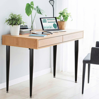 4 pièces de pieds de table pliants en métal, 28,7 pouces, en acier robuste, avec installation facile pour tables et bureaux DIY (design moderne)
