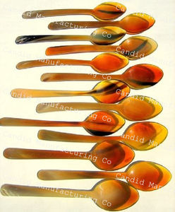 ช้อนชาขนาดเล็กเขาควายธรรมชาติแบบใช้แล้วทิ้งสำหรับใช้ในบ้านห้องครัวสำหรับโต๊ะกาแฟหรือชาผลิตภัณฑ์ที่เป็นเอกลักษณ์หมวดหมู่ - Product Image 4